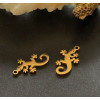 Pendentifs Lézard Gecko 9x17mm – Acier Inoxydable 304 Doré