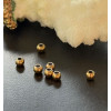 Perles Intercalaires Rondes 3mm Trou 1,2mm – Acier Inoxydable Doré