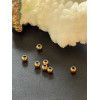 Perles Intercalaires Rondes 3mm Trou 1,2mm – Acier Inoxydable Doré