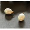 Pendentifs Perles Nacre Ovale 8x10mm – Coloris Blanc