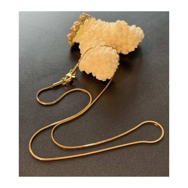 Colliers Princesse 40cm Maille Serpent 1mm – Acier Inoxydable 304 Doré Placage Ionique IP