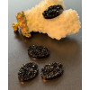 Cabochons Plat Druzy Ovale Noir 13x18mm en Résine