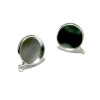 160613111922 – Lot de 10 Supports Boucle d'Oreille Puce avec Accroche 10mm – Argent Platine Laiton