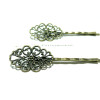 Supports de Barrette Bronze Vintage Dentelle H – 55mm