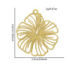 Pendentif Fleur Exotique 26 x 23 mm – Acier Inoxydable 304 Doré