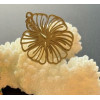 Pendentif Fleur Exotique 26 x 23 mm – Acier Inoxydable 304 Doré