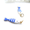 Pendentif avec anneau Poisson Émaillé 18,5 mm – Acier Inoxydable 304 Doré à l’or fin 18K, IONIQUE