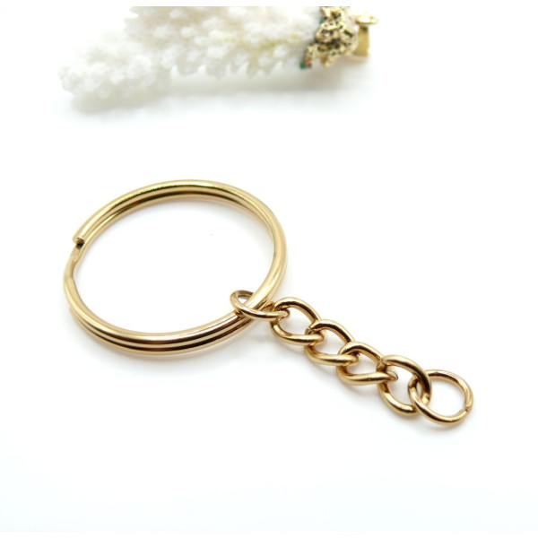 Fermoir porte clés 59mm – Acier Inoxydable 304 Doré