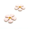 PS11756284 – Lot de 2 Perles intercalaires Fleur style vintage 13 mm – Résine Émaillée Rose Clair