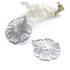 Pendentifs Fleur Exotique 26 x 23 mm – Acier Inoxydable 304 Argenté