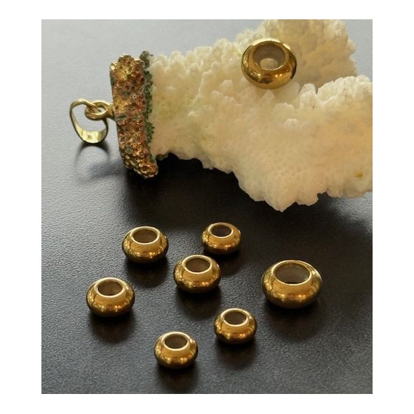 Perles Stoppeur 10x4.7mm – Acier Inoxydable 304 Doré PVD