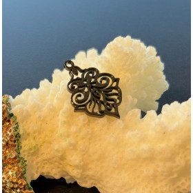Pendentifs Arabesque 17 mm – Acier inoxydable 304, finition NOIR