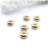 Perles Intercalaires Rondelles 5 par 2 mm – Acier Inoxydable 304 Doré à l’or fin 18K