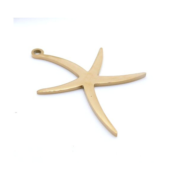 Pendentif Étoile de Mer 29 mm – Acier Inoxydable 304 Doré à l’Or Fin 18K