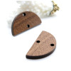 Pendentifs connecteurs Demi-Cercle 28 mm – Bois