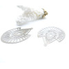 Estampes Pendentifs Filigrane Goutte Géométrique 40 x 30 mm – Métal Argenté