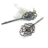 Supports de Barrette Bronze Vintage Dentelle H – 55mm