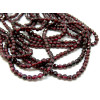 Perles rondes facettées 3 mm Grenat