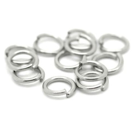 Anneaux de Jonction Acier Inoxydable 5 x 0.8mm finition Argenté