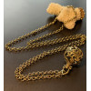 Sautoir 80.5cm Cage Bola Feuille Corail pour Perle de Grossesse 16mm Cuivre Bronze