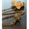 Sautoir 80.5cm Cage Bola Feuille Corail pour Perle de Grossesse 16mm Cuivre Bronze