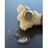 Supports de Boucles d’Oreilles Crochet Cercle pour Cabochon Rond 12mm – Acier Inoxydable Argent Platine