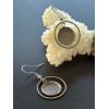 Supports de Boucles d’Oreilles Crochet Cercle pour Cabochon Rond 12mm – Acier Inoxydable Argent Platine