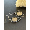 Supports de Boucles d’Oreilles Crochet Goutte pour Cabochon Rond 12mm – Acier Inoxydable Argent Platine