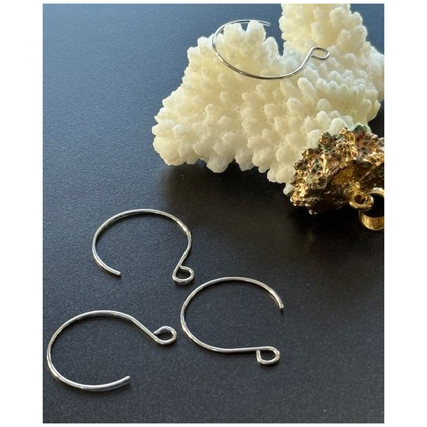 Boucles d'oreille Crochet 26 mm – Acier Inoxydable Argent Platine