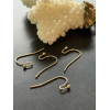 Boucles d’oreille Crochet 21mm avec Bille – Acier Inoxydable 316 Doré 18K