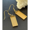 Supports de Boucles d’oreille Rectangle 10x25mm avec Crochet – Acier Inoxydable 304 Doré  à l'or fin IONIQUE