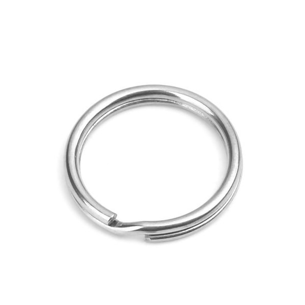 Porte-Clés Anneaux 20 par 2 mm – Acier Inoxydable 304 Argenté