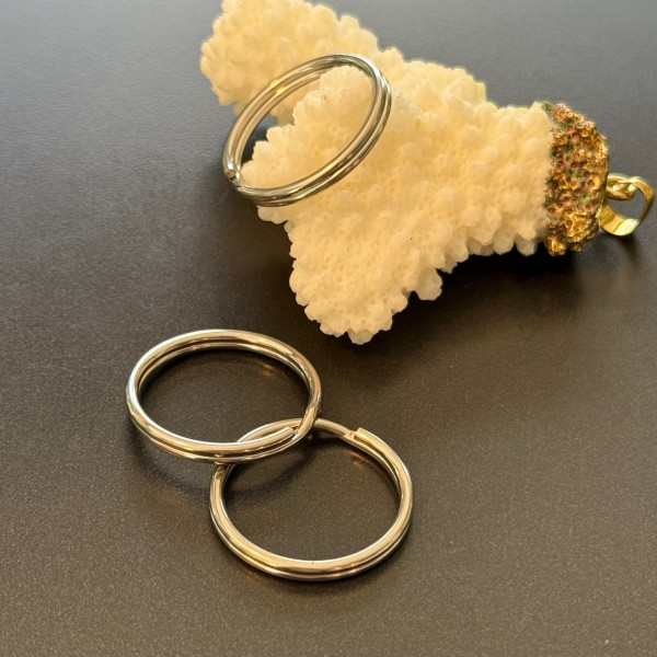 Porte-Clés Anneaux 20 par 2 mm – Acier Inoxydable 304 Argenté