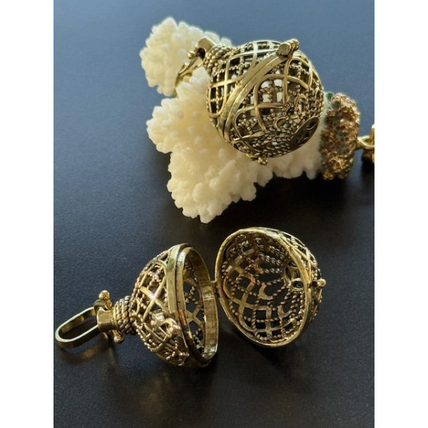 Pendentif Cage Bola de Grossesse pour bola de 18mm, Laiton Finition Bronze