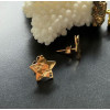 Boucles d'Oreilles Puce Étoile Martelée 12mm – Acier Inoxydable 304 Doré 18K, IONIQUE