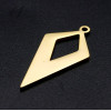 Pendentifs Géométrique Losange 15mm – Acier Inoxydable Doré