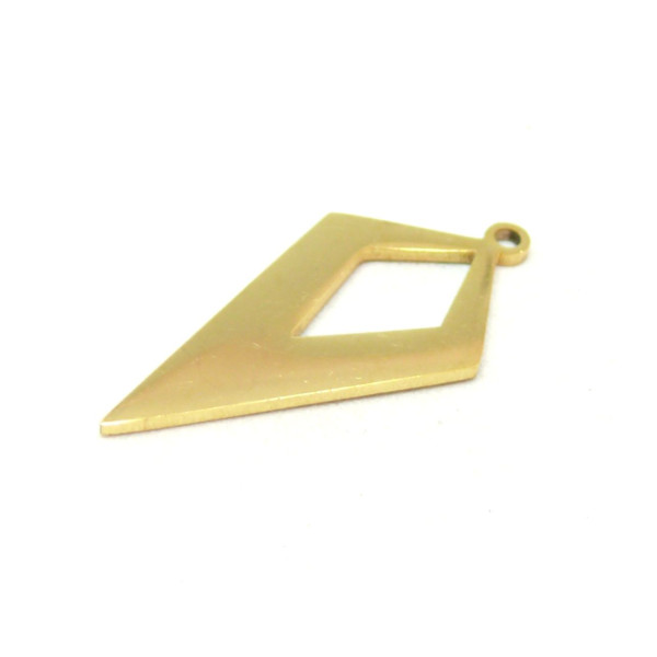 Pendentifs Géométrique Losange 15mm – Acier Inoxydable Doré