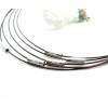 Colliers Tours de Cou Rigides Câble 1mm Fermoir à Vis – Acier Inoxydable Marron