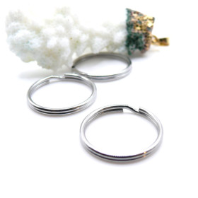 Porte-Clés Anneaux 20 par 2 mm – Acier Inoxydable 304 Argenté