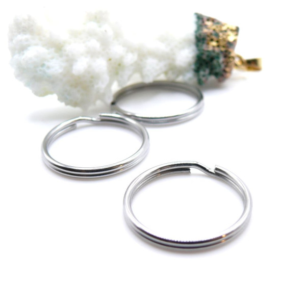 Porte-Clés Anneaux 20 par 2 mm – Acier Inoxydable 304 Argenté