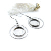Supports de Boucles d’Oreilles Crochet Cercle pour Cabochon Rond 12mm – Acier Inoxydable Argent Platine