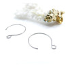 Boucles d'oreille Dormeuses Crochet Arrondies 22mm – Acier Inoxydable Argent Platine