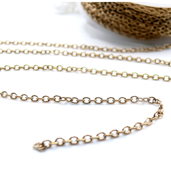 Chaîne Maille Fine 2 mm – Acier Inoxydable 316 Chirurgical Doré à l’or fin 18K PVD