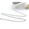 chaîne maille fine 1x1x0.2 mm – Acier inoxydable 304 – Finition argentée
