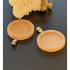 Supports de Pendentif pour Cabochon 25 mm avec Bélière – Bois & Acier Inoxydable