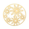Estampes Pendentifs Filigrane Multi-Fleurs 35 mm – Métal Doré