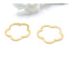 Pendentifs Connecteurs Fleurs 20 mm – Acier Inoxydable 304 Doré