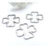 Pendentifs Connecteurs Trèfle 12 mm – Acier Inoxydable 304 Argenté