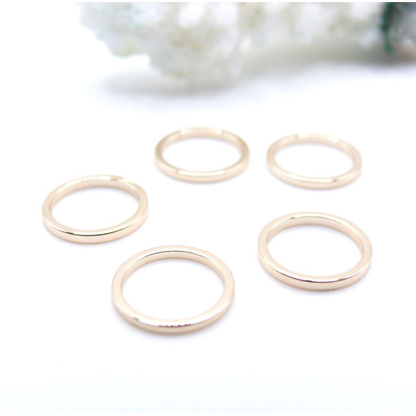Anneaux Fermés 10mm – Cuivre Plaqué Or 18KT