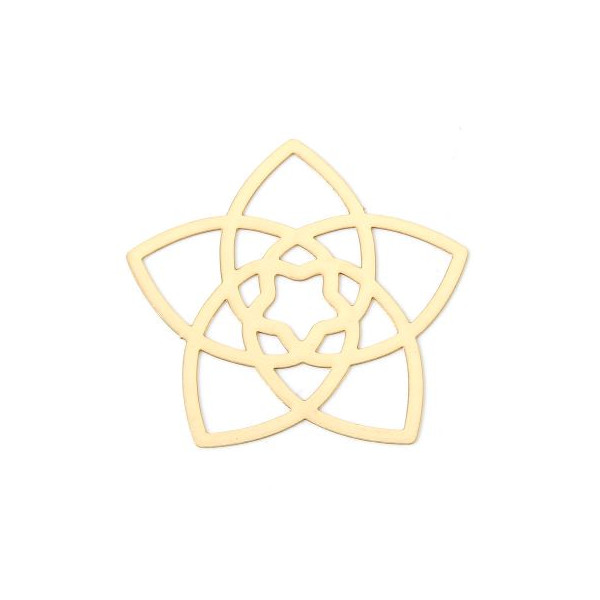 Estampes Pendentifs Filigrane Mandala 30 mm – Métal Doré